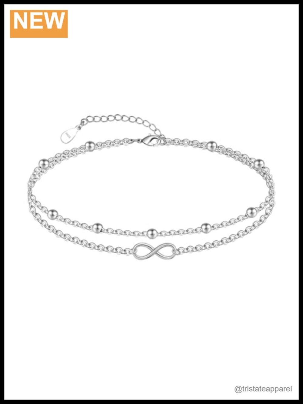 Sterling Silver Layered Anklet Adjustable Foot Chain Boho Beach Jewelry